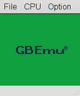 Startbildschirm GBEmu ohne geladenem ROM
